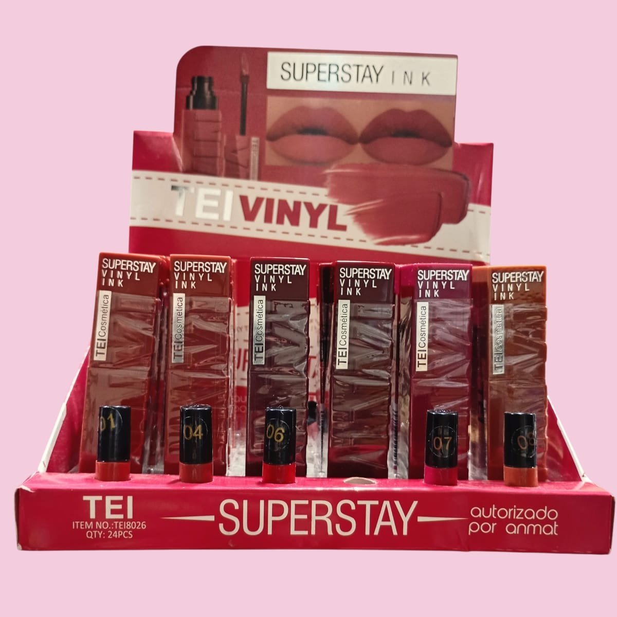 Labial liquido de la marca TEI cosmética, Super Stay Vinyl