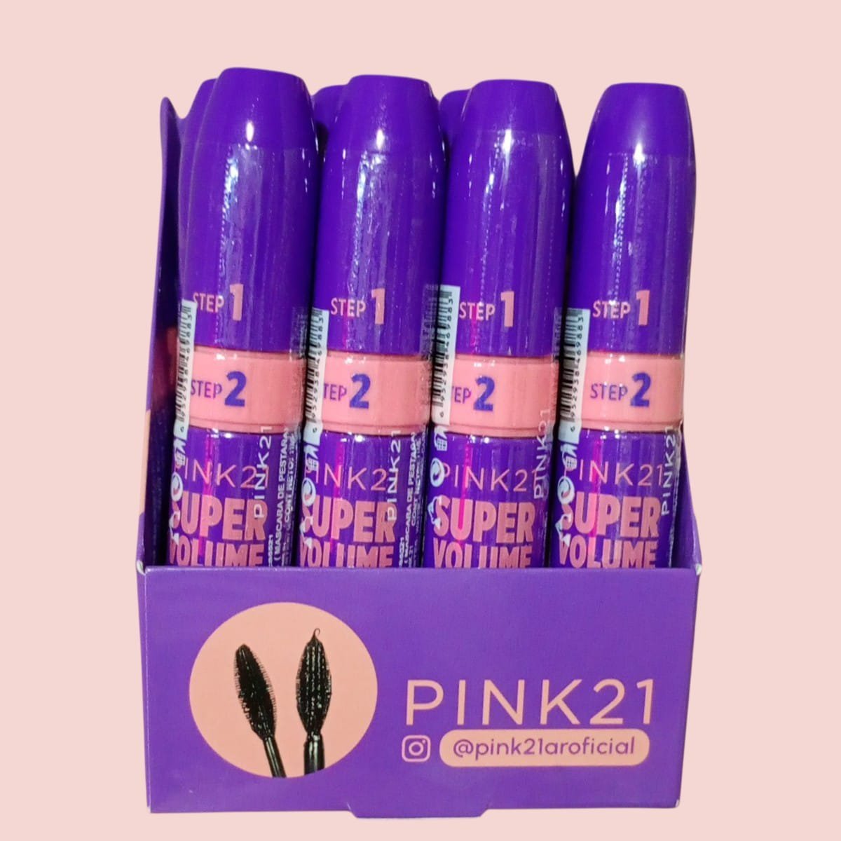 Máscara de pestañas 2 en 1 Super Volume de Pink 21,